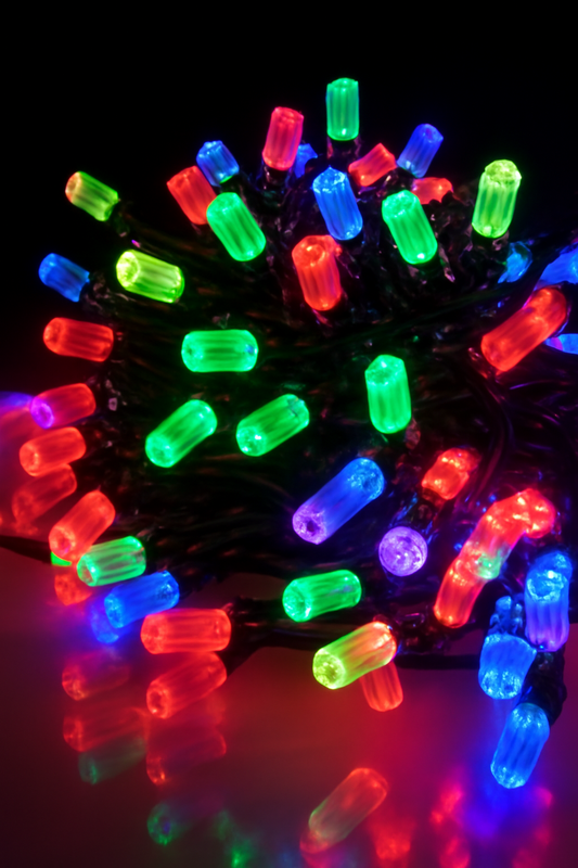 42m 200 Bulb Multicolour LED String Lights