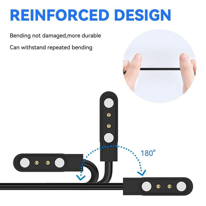 USB Magnetic 2 pin Charger Compatible with Fire-Boltt Blizzard Smart Watch