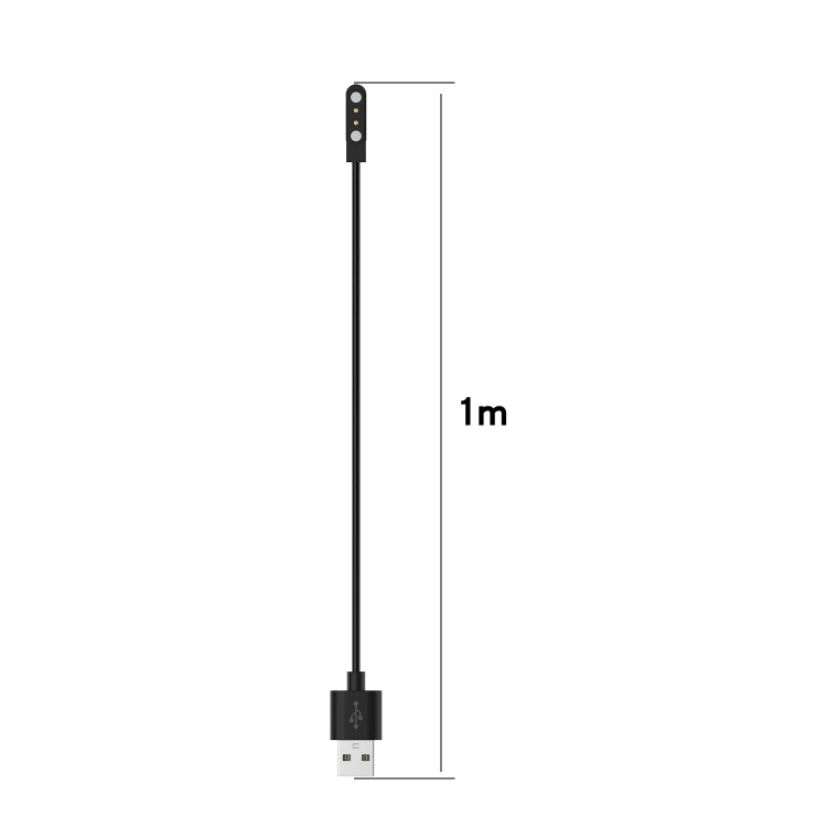 USB 2Pin Magnetic Charging Cable Compatible with Zebronics Zeb-Drip Smart Watch (Black)