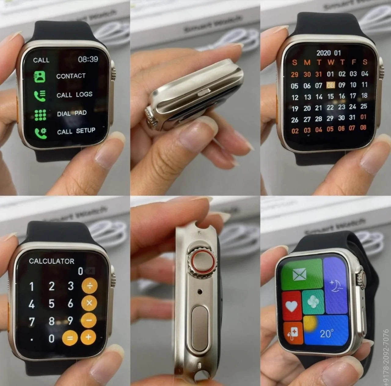 8Ultra Max Smartwatch | 45 mm | Dual Straps | With Scrolling And Wireless Charger