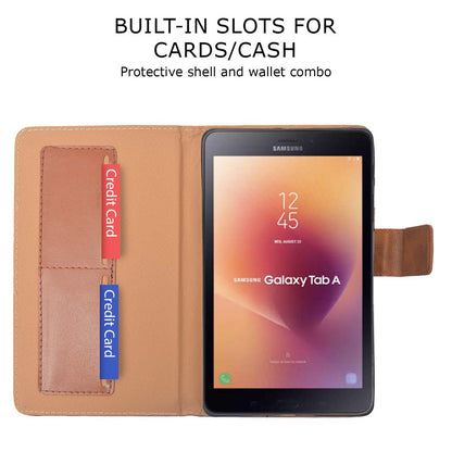 Protective Leather Case Viewing Stand and Card