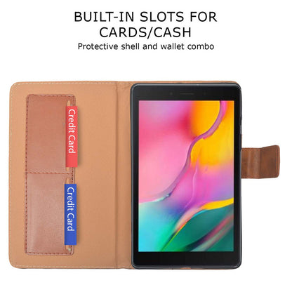 Protective Leather Case with Viewing Stand and Card Slots Flip Cover for Samsung Galaxy Tab A 8" 2019 SM-T290/SM-T295Tablet
