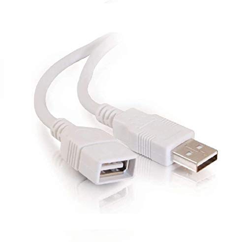 Extension Hi-Speed USB Cable Male A to Female A for Laptop/ PC/ Mac/ Printers (White)