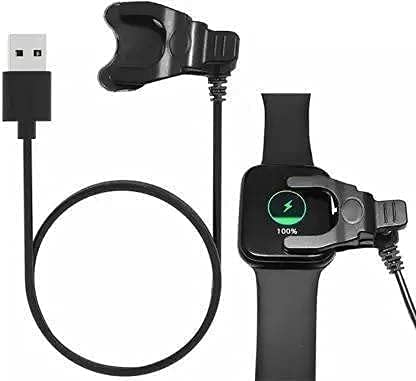 USB Clip Charging Cable Cord 2 Pin Charger Compatible with Pebble Frost Smartwatch Bluetooth Calling