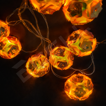 10-Ball Warm Yellow Decorative String Lights
