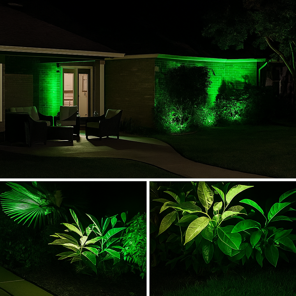 7W Waterproof Outdoor LED Green Garden Light – Aluminium Body
