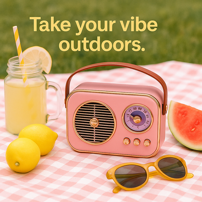 SonicOrb RetroWave 15W Bluetooth Speaker Deep Bass