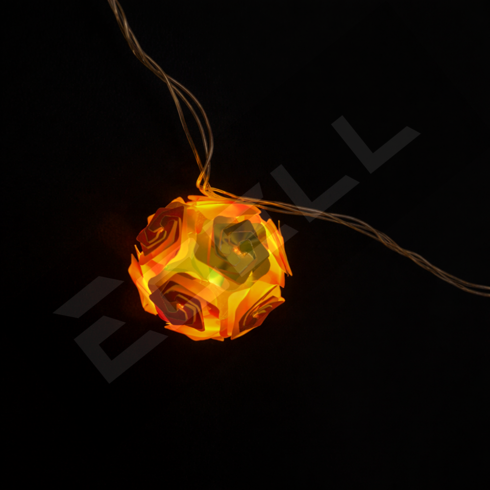 10-Ball Warm Yellow Decorative String Lights