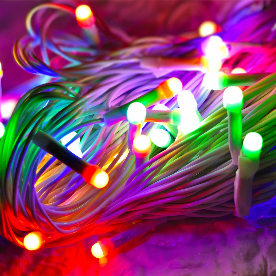 Dazzling 20-Meter Multi-Color Mini String Lights - Fairy LEDs for Home, Parties, Weddings & Diwali