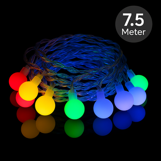 10 m Multicolour Bubble Ball String Lights