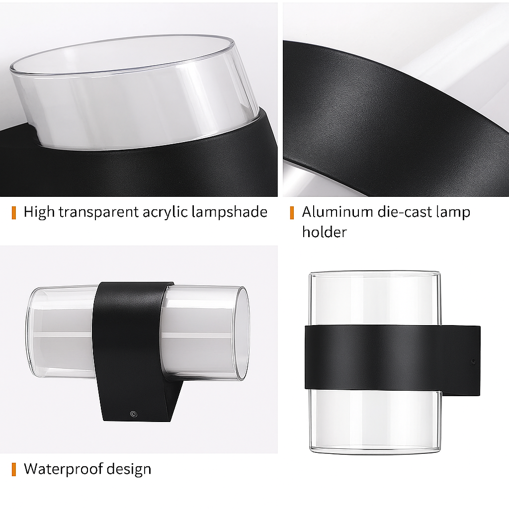 Modern Warm White Wall Light Indoor Outdoor