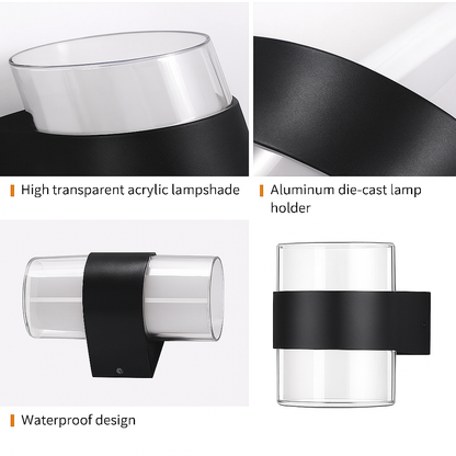 Modern Warm White Wall Light Indoor Outdoor