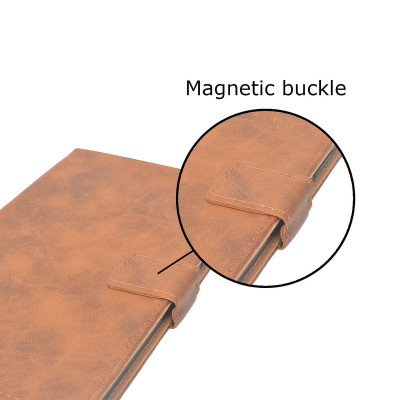 Protective Leather Case with Viewing Stand and Card Slots Flip Cover for Motorola Moto Tab G62 10.6 inch Tablet