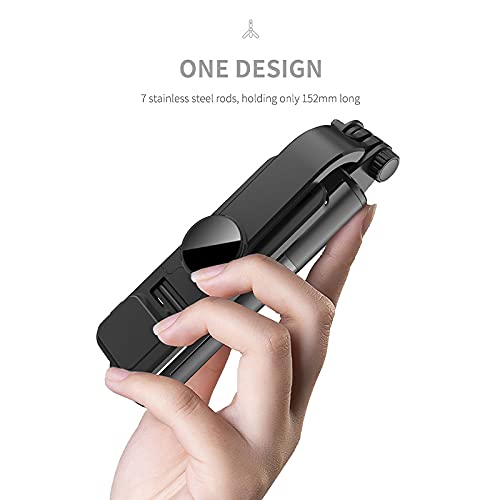 Bluetooth Extendable Selfie Sticks with Wireless Remote and Tripod Stand, 3-in-1 Multifunctional Selfie Stick Compatible with iPhone/Samsung/Oppo/Vivo/MI and All Smartphones
