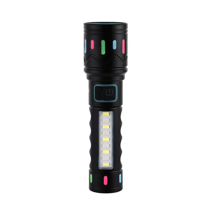 100W Type-C LED Telescopic Zoom Flashlight