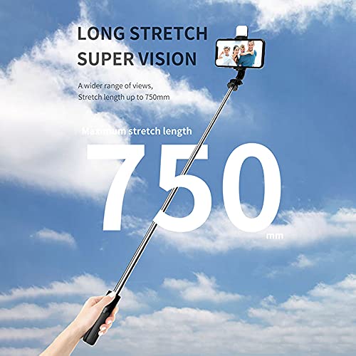 Bluetooth Extendable Selfie Sticks with Wireless Remote and Tripod Stand, 3-in-1 Multifunctional Selfie Stick Compatible with iPhone/Samsung/Oppo/Vivo/MI and All Smartphones