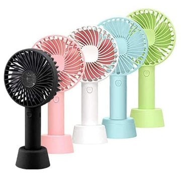 Mini USB Portable Fan with Stand - High-Speed, Rechargeable Battery for Home, Office, and Travel (Assorted Colors)