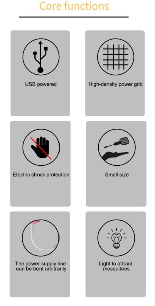 Electric Mosquito Killer Bat USB Charging UV Light
