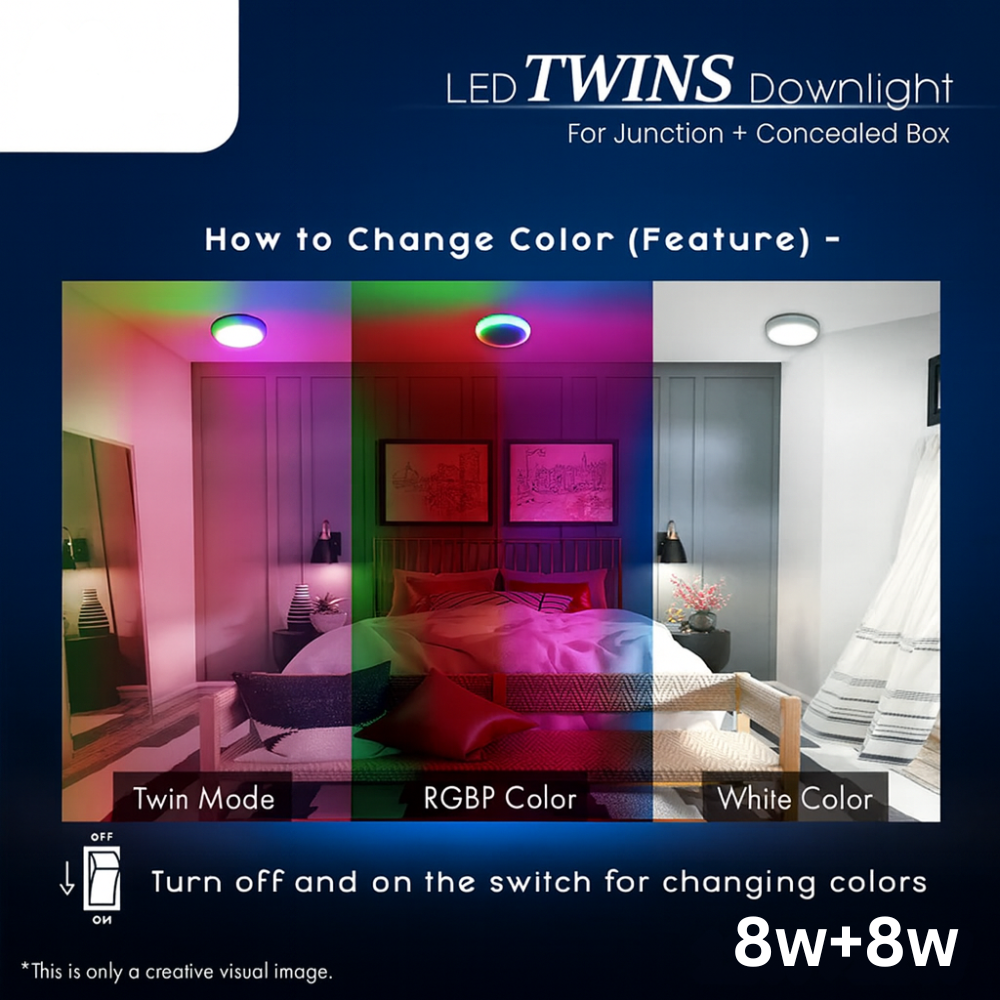 8W + 8W Dual RGB LED Wall Light