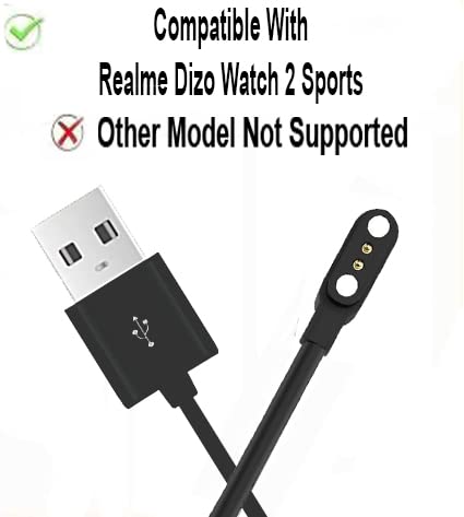 ECellStreet USB Magnetic Charging Cable 2 Pins Compatible with Boult Cosmic R Smartwatch
