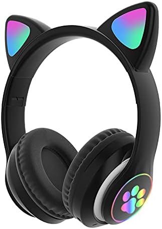 Kids Cat-Ear Bluetooth Headphones (LED, Mic,Wireless)
