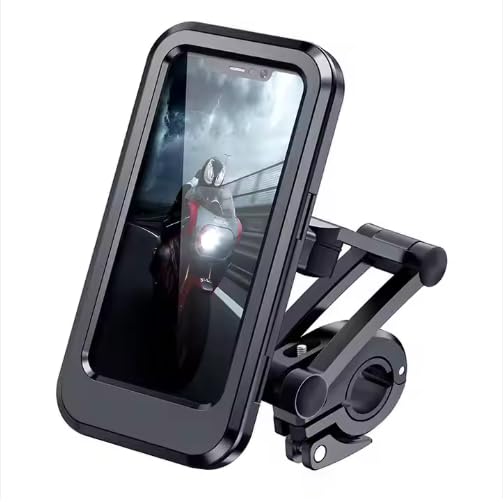 GripLock Pro™ - Waterproof Motorcycle Phone Mount with 360° Rotation & Shock Absorption