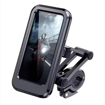 GripLock Pro™ - Waterproof Motorcycle Phone Mount with 360° Rotation & Shock Absorption