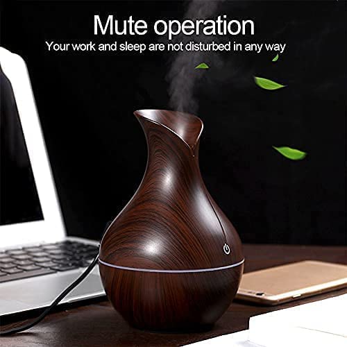 Pot Shape Wood Humidifier Aroma Air Humidifier with Advanced Ultrasonic Technology Dual Spray Modes Stress Relief Relaxation sleep Support