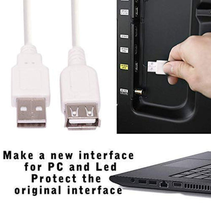 Extension Hi-Speed USB Cable Male A to Female A for Laptop/ PC/ Mac/ Printers (White)