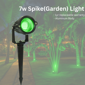 7W Waterproof Outdoor LED Green Garden Light – Aluminium Body