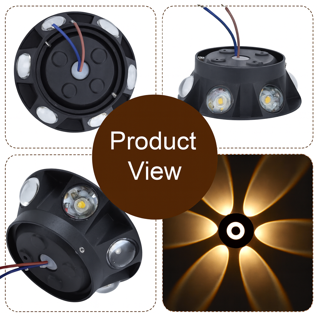 6-Way Warm White Elevation Wall Light – Architectural Outdoor Glow