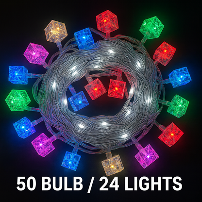 50 Bulb 24 Light Waterproof Waterfall Fairy