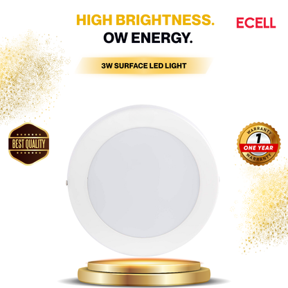 3W Surface LED Light – Warm White & White