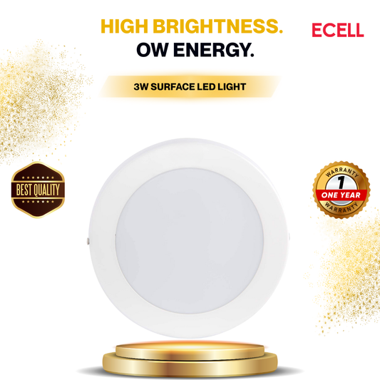 3W Surface LED Light – Warm White & White