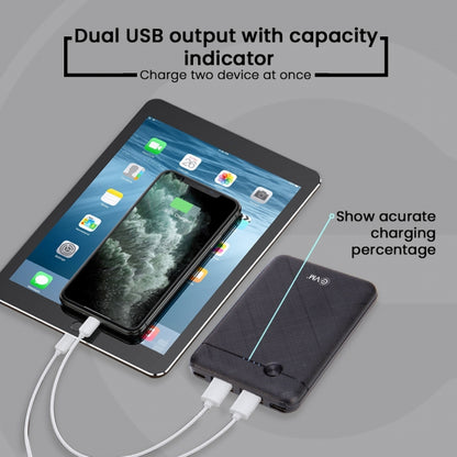 EVM EnNano Lithium_Polymer Power Bank 5000MAH with Micro USB Cable Compatible with All Kind of Smartphone and Other Devices (Black)