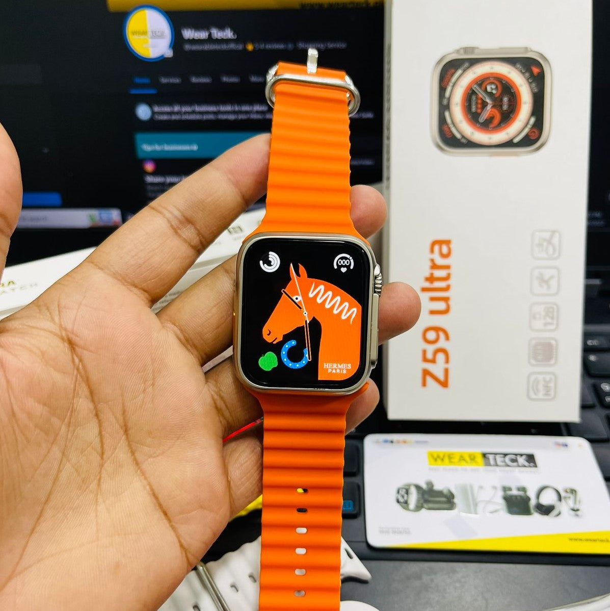 8Ultra Max Smartwatch | 45 mm | Dual Straps | With Scrolling And Wireless Charger