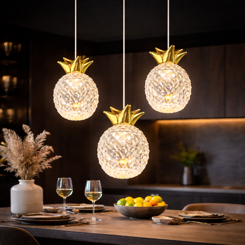 Pineapple Crystal Pendant Light — 1 Ft