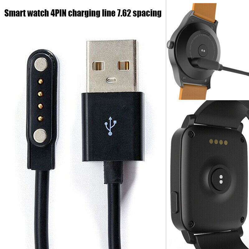 USB Magnetic 4 pin Charging Cable Compatible with Fire Boltt Talk Pro Smart Watch