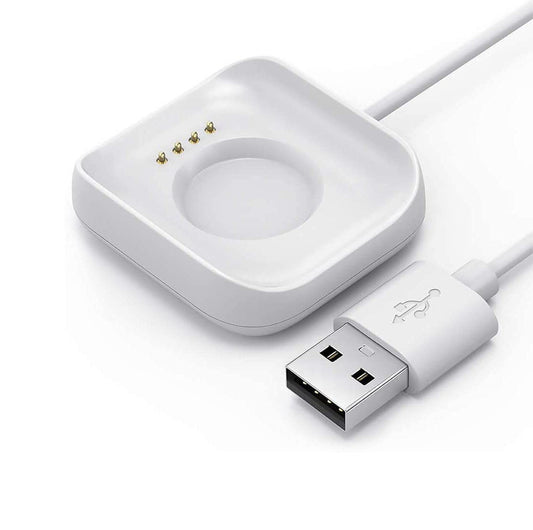 USB Dock Charging Cable Cord Charger, Cradle Dock Adapter Charger for Oppo Watch 1.6 inches (41mm) - White [COM-12]