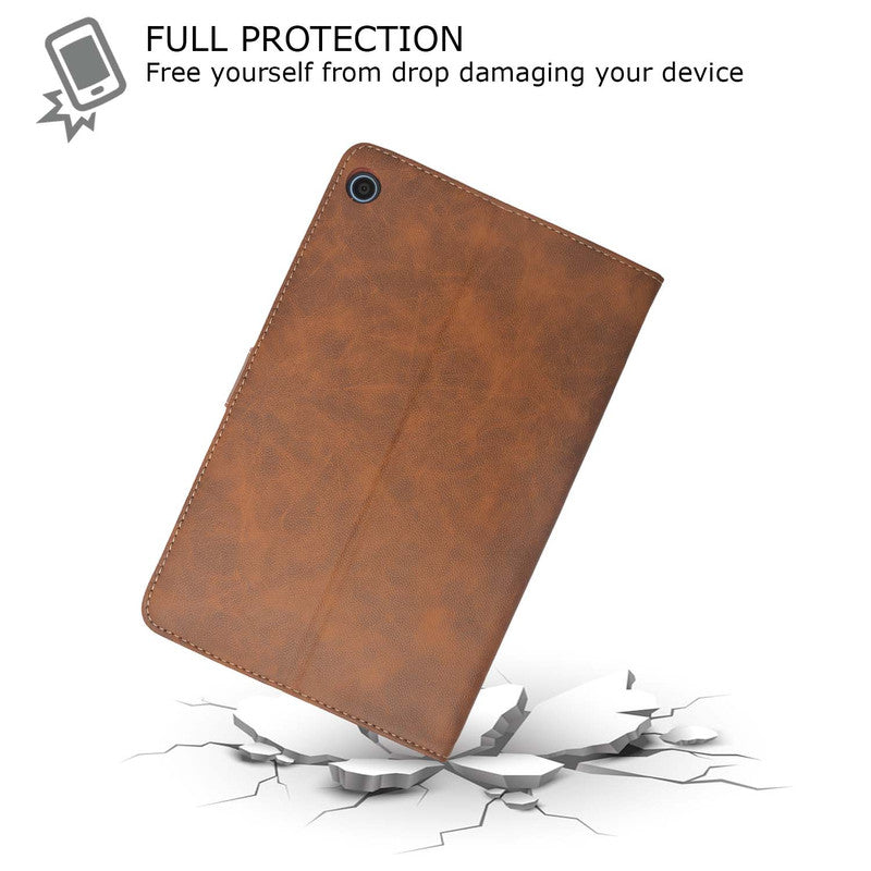 Protective Leather Case with Viewing Stand and Card Slots Flip Cover for Lenovo Tab M10 FHD Plus 10.3" X606V /TB-X606/TB-X606X Tablet