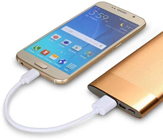 USB Type C Cable Nylon Braided USB C QC 3.0 Fast Charging Short Power Bank Cable for Samsung Galaxy S10e/S10+/S10/S9/S9+/Note 9/S8/Note 8, LG G7 G5 G6, Moto G6 G7 (0.25M, White)