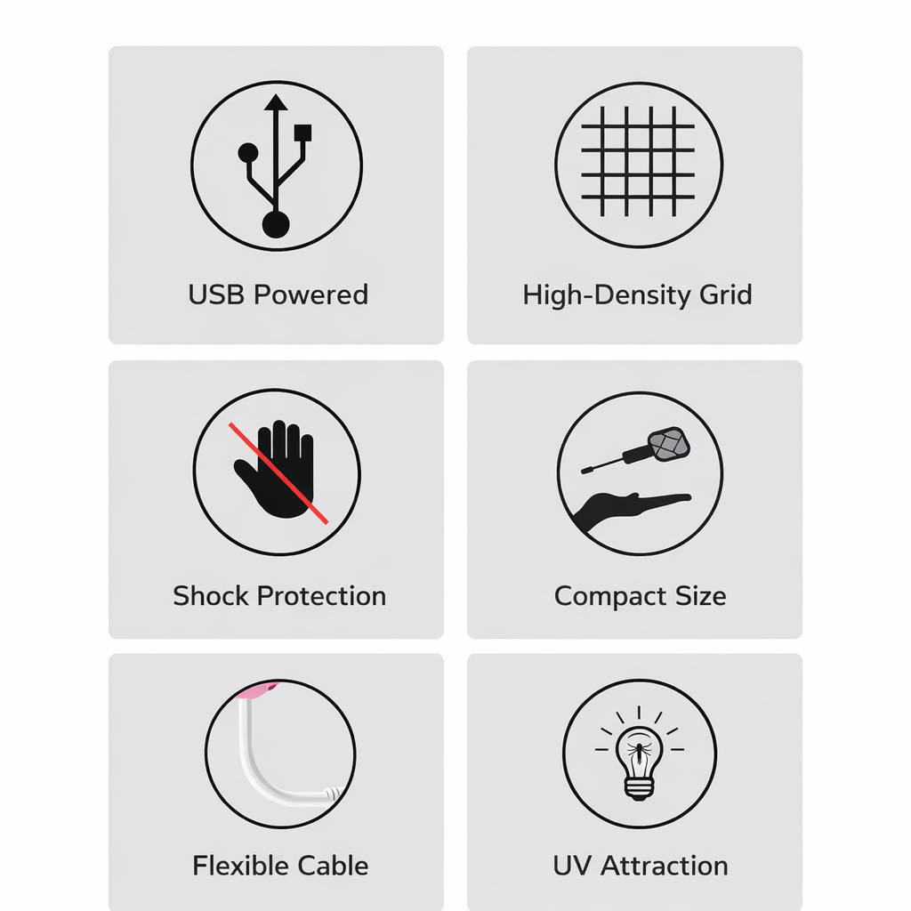 Electric Mosquito Killer Bat USB Charging UV Light