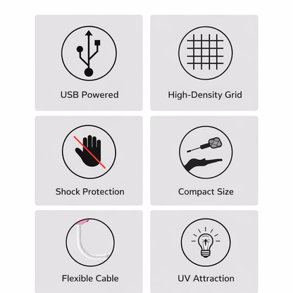 Electric Mosquito Killer Bat USB Charging UV Light