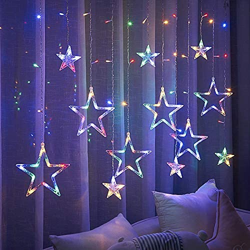 Festive Fantasy 25m Multicolored Star Curtain