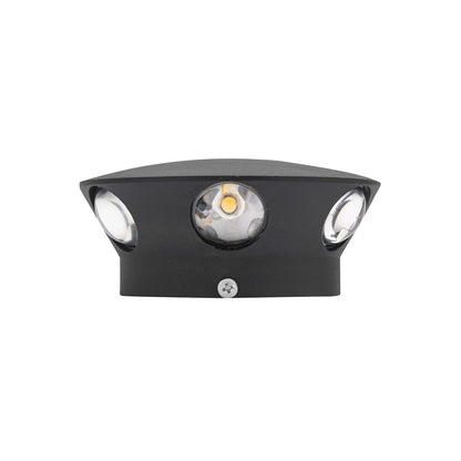 Modern Round Shape 18W LED Wall Sconce Light Fixture Indoor Up Down Left Right Wall Lamp Spot Light - Warm White(Metal)