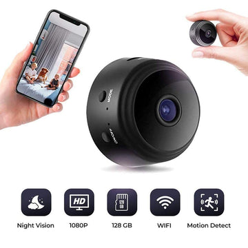 Mini WiFi 1080P Camera with Audio and Video, Ultra Lightweight Mini Camera with Night Vision and Motion Detection for Home and Office Security