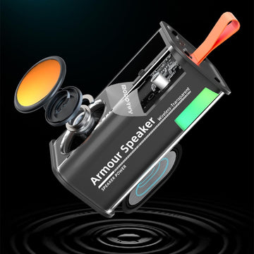 BeatNova Armour Glow – Transparent RGB Bluetooth Speaker with 360° Sound & Deep Bass