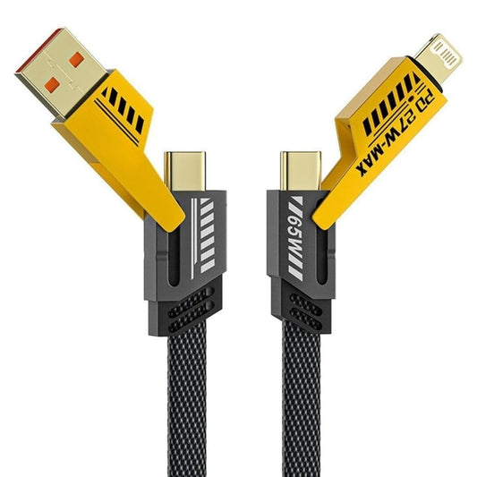 4-in-1 65W Charging Cable | USB-C, Lightning, Type-A