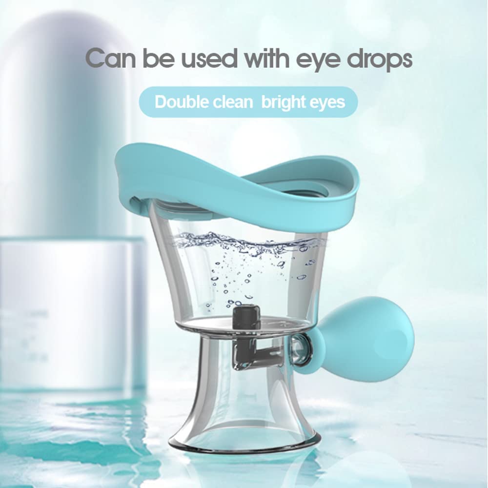 AquaFresh Eye Wash Cup with Soft Silicone Seal & Squeeze Bulb | Portable Eye Rinsing Cleaner