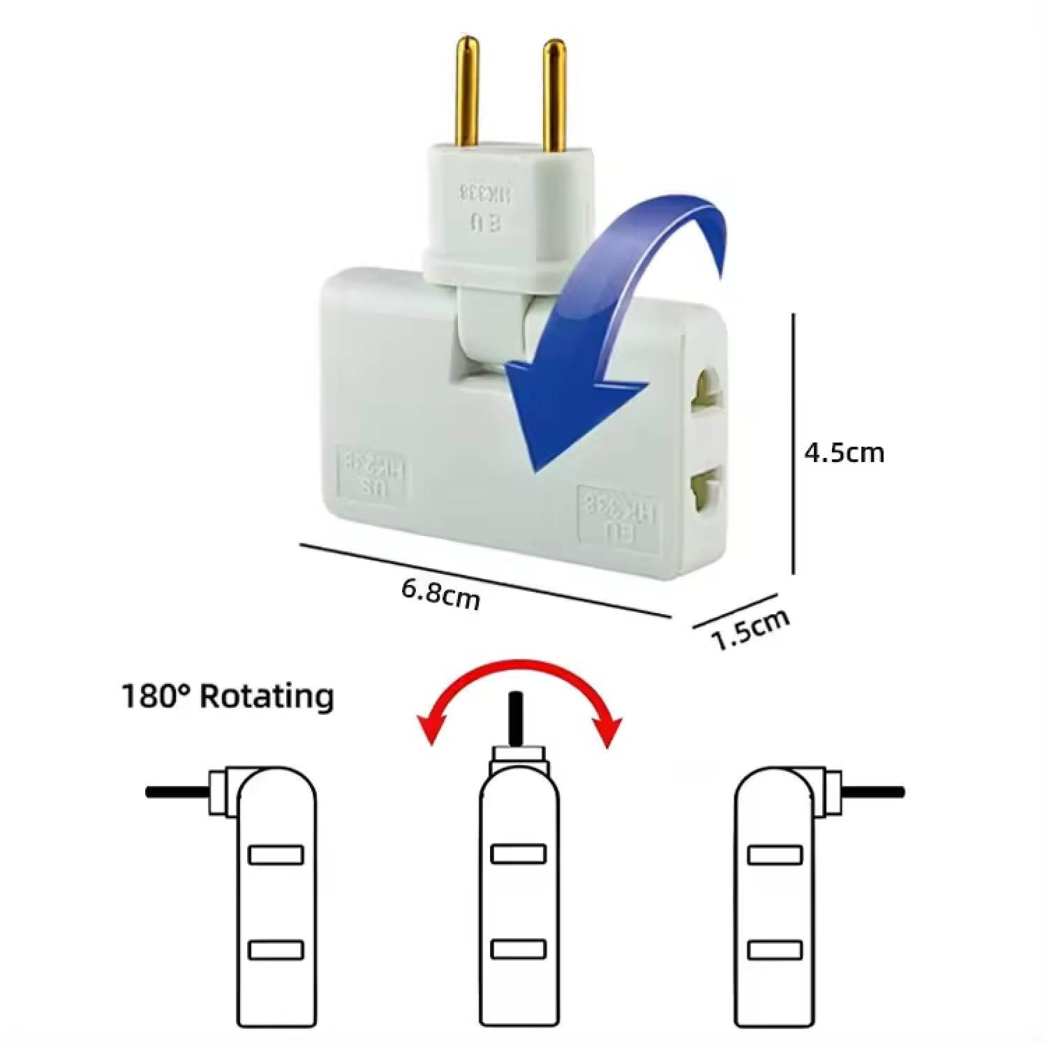 3 in 1 -180 Degree Rotatable Wireless Mini Slim Outlet Adapter